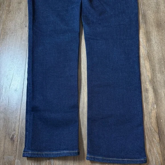 QUINCE Luna Stretch Slim Straight Jeans Crop Dark Blue Sz 28 mid rise ankle - Picture 10 of 10
